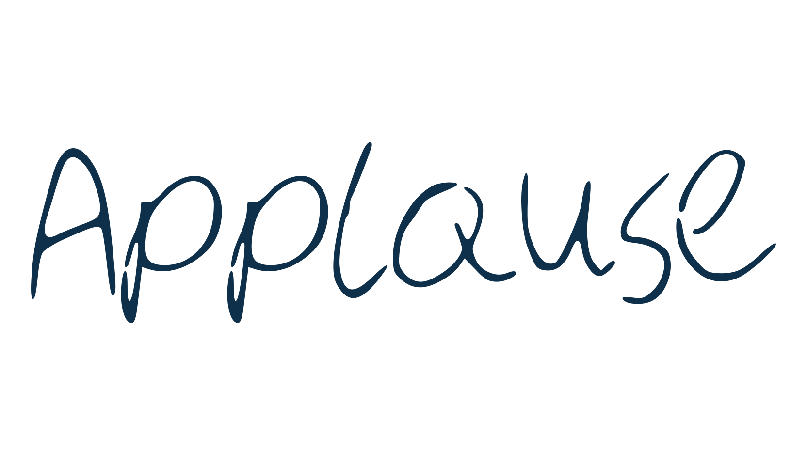 Applause, script handwritten fancy decorative calligraphy font preview