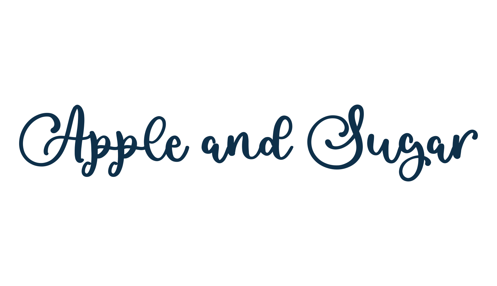 Apple and Sugar, script calligraphy fancy decorative font preview