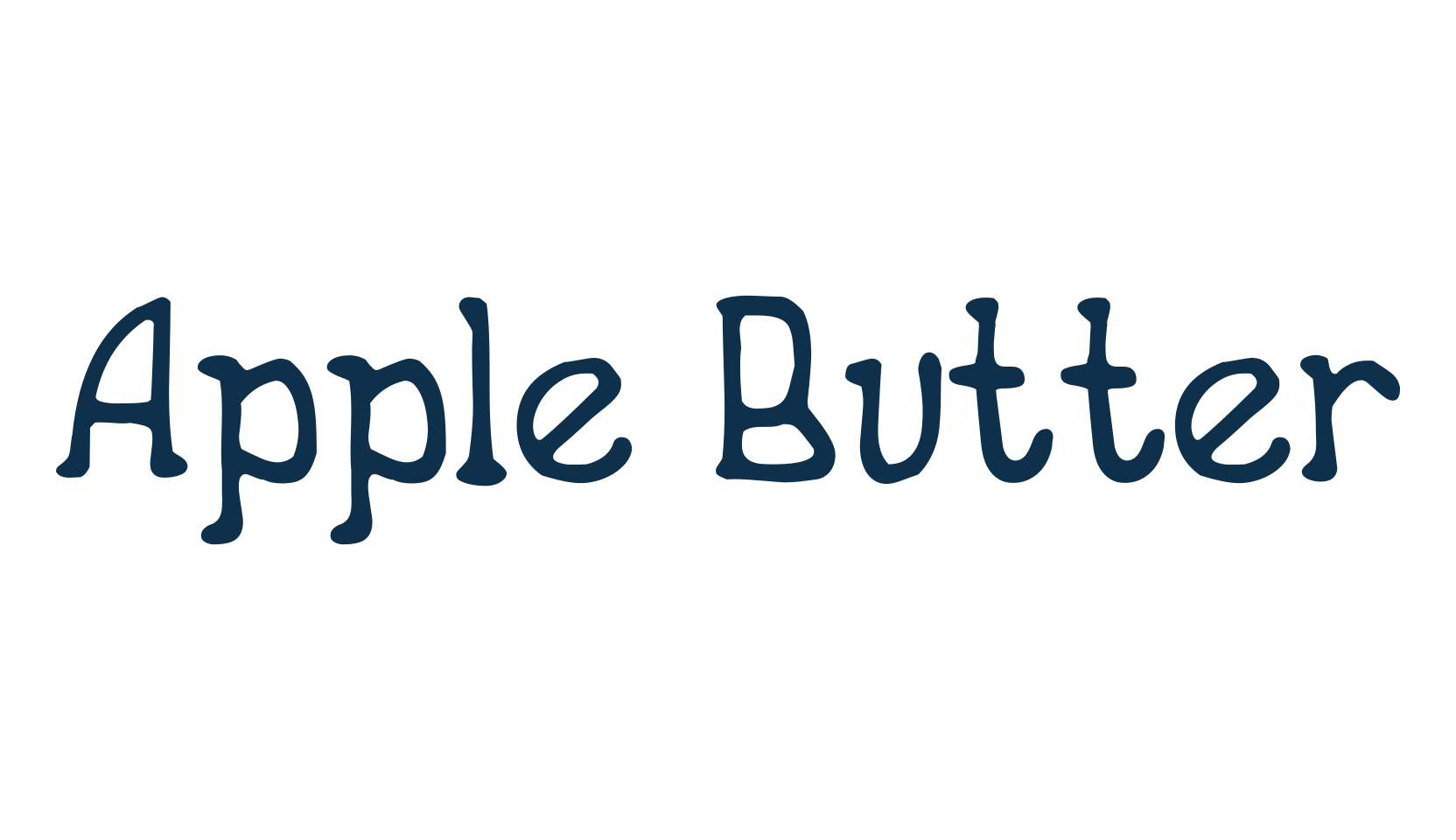 Apple Butter, fancy various decorative font preview