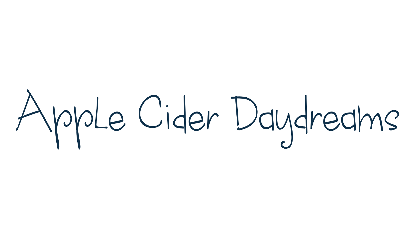 Apple Cider Daydreams, script handwritten fancy decorative calligraphy font preview