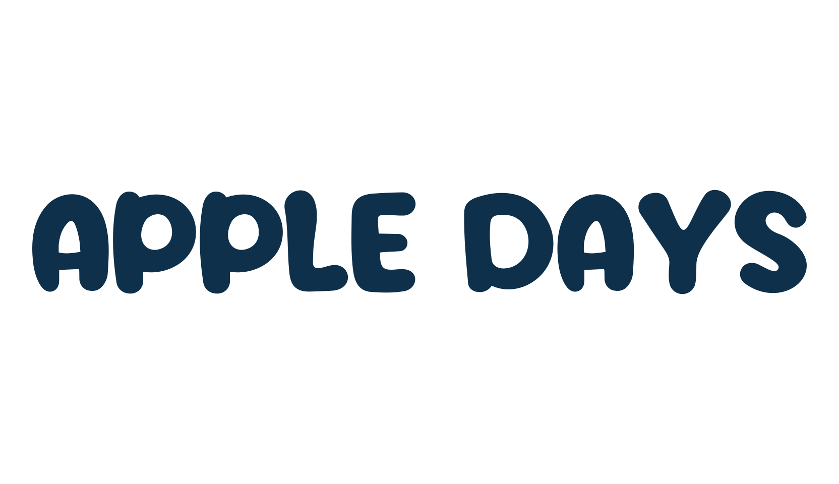 Apple Days, fancy cartoon decorative font preview