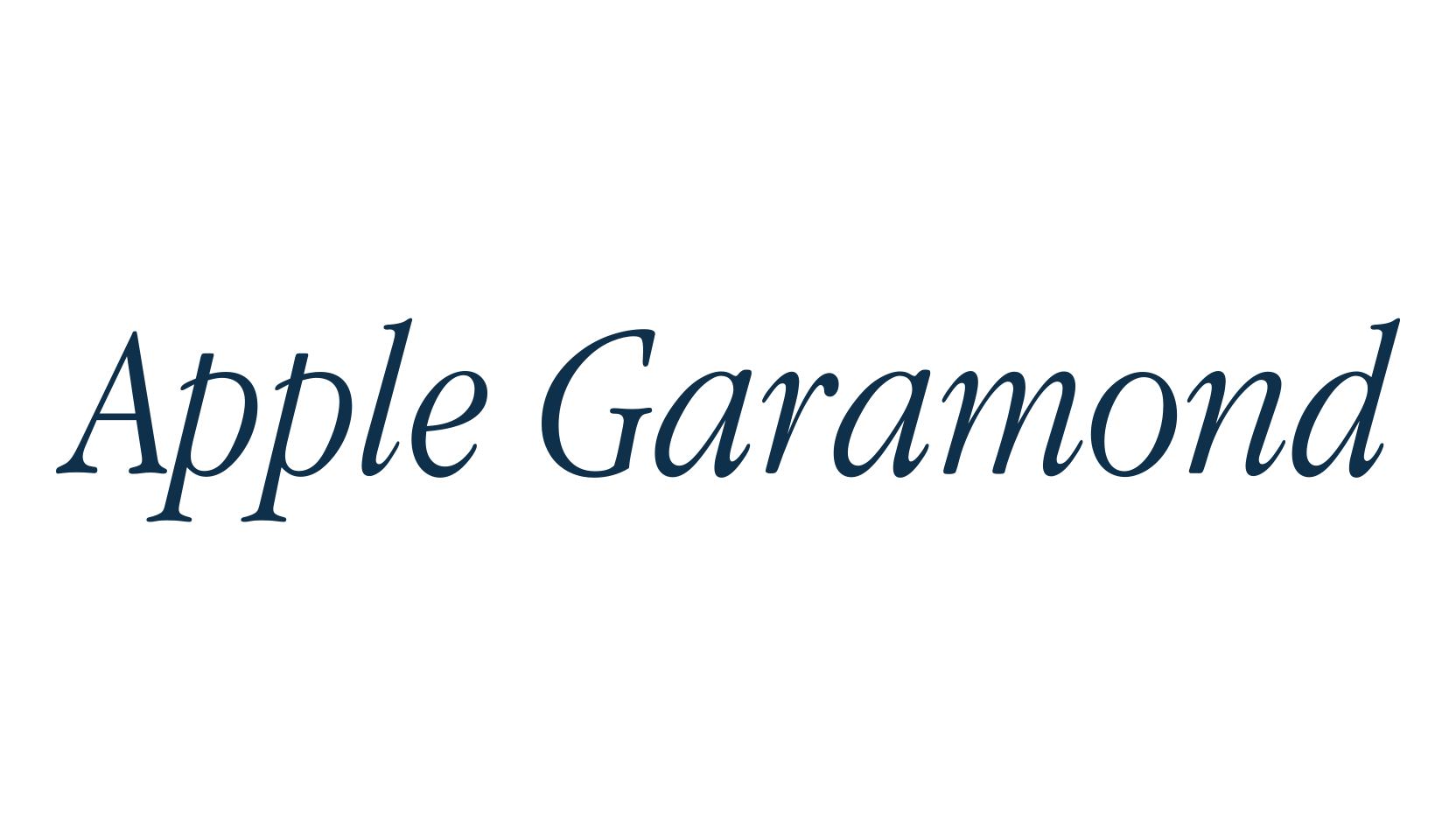 Apple Garamond, serif font preview