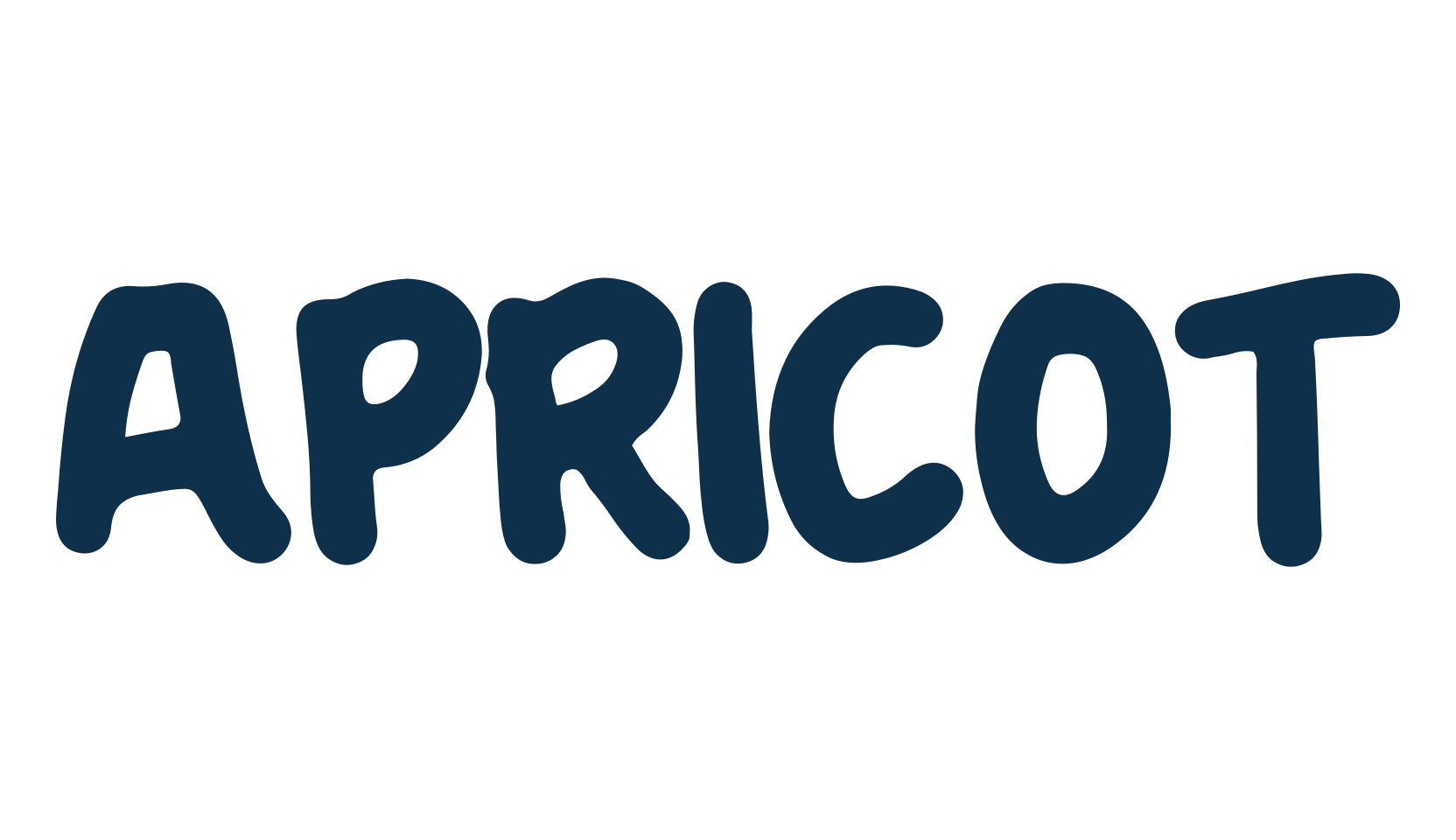 Apricot, cartoon font preview