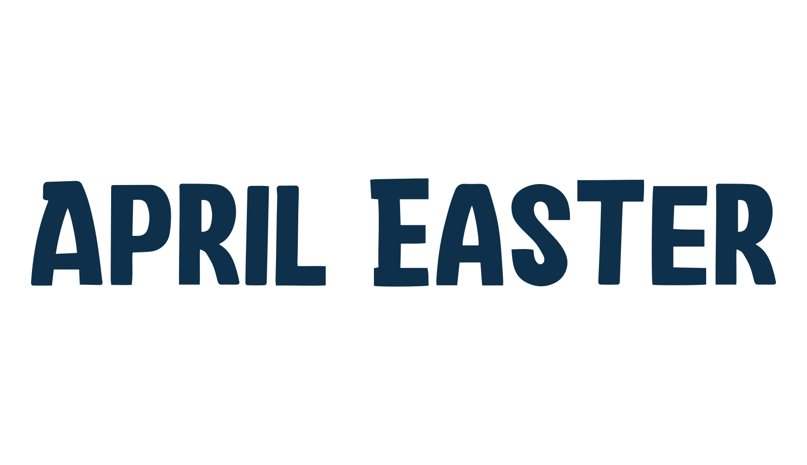 April Easter, display market font preview