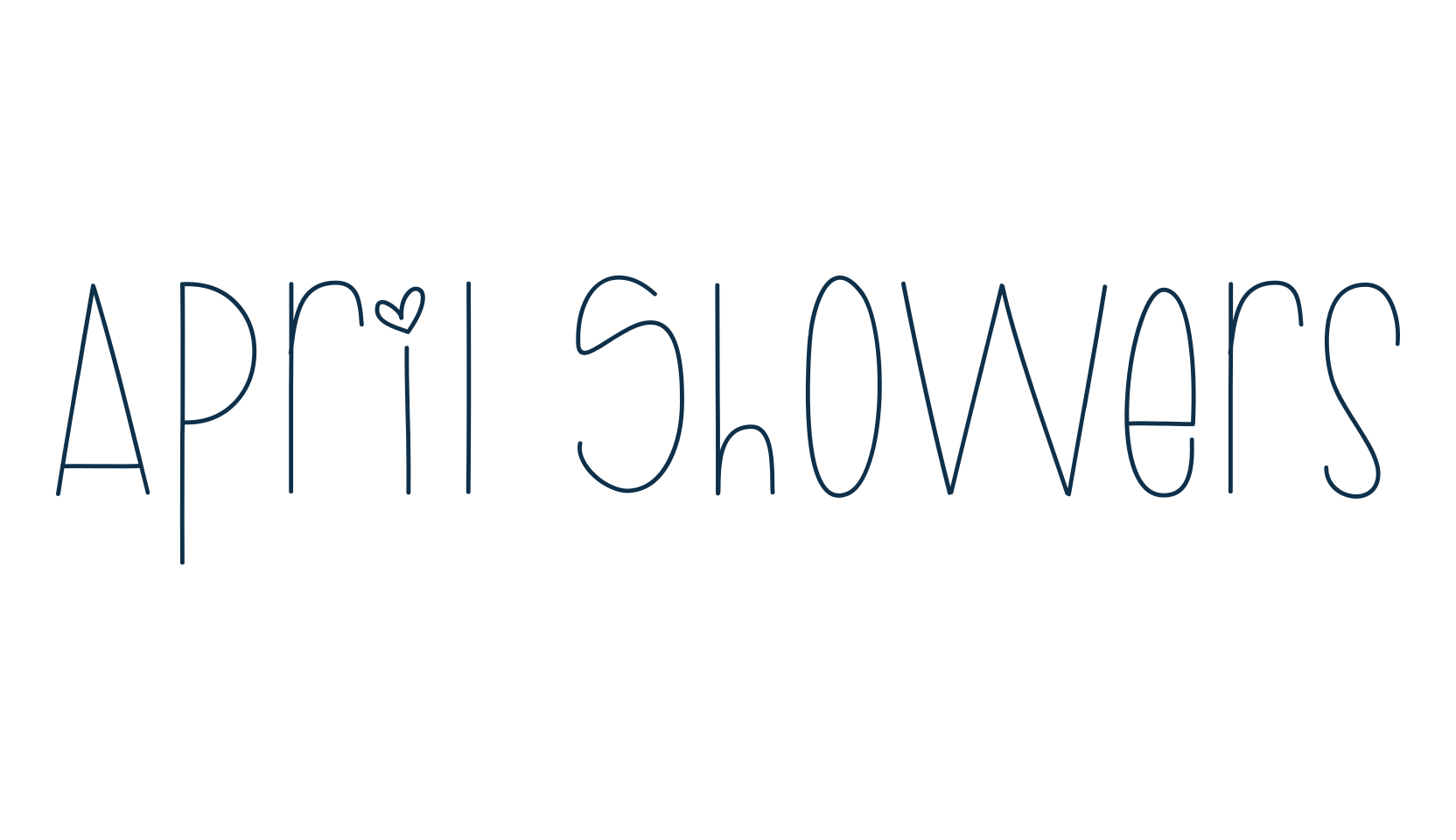April Showers, script handwritten fancy decorative calligraphy font preview