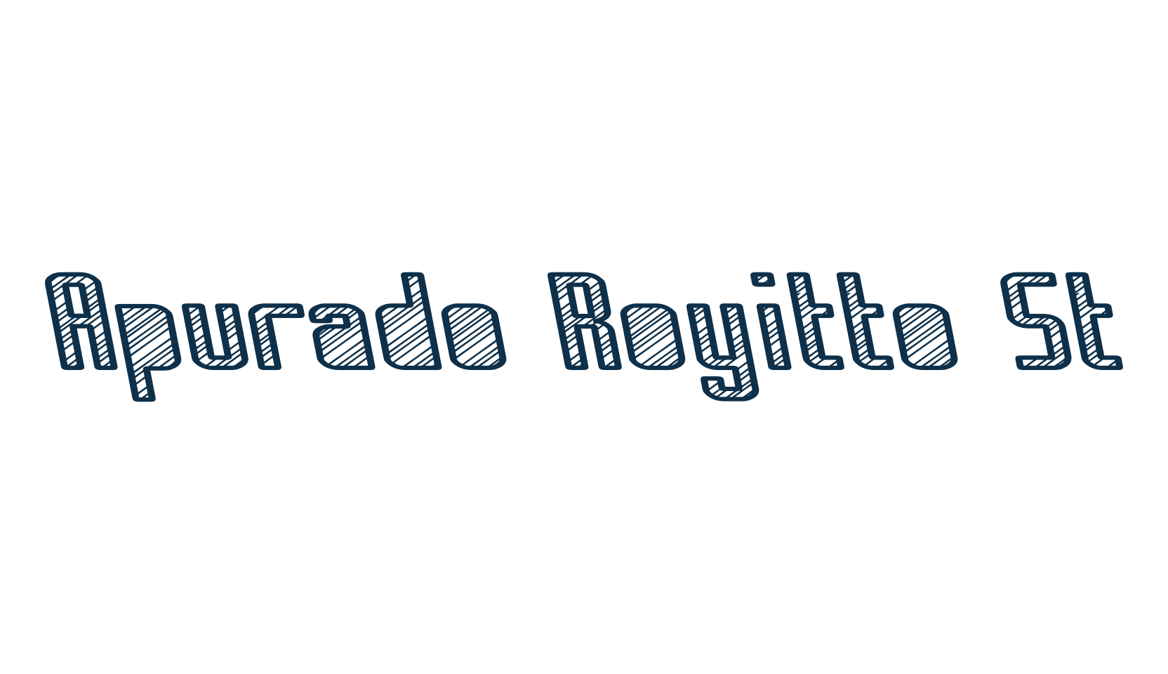 Apurado Royitto St, fancy decorative font preview