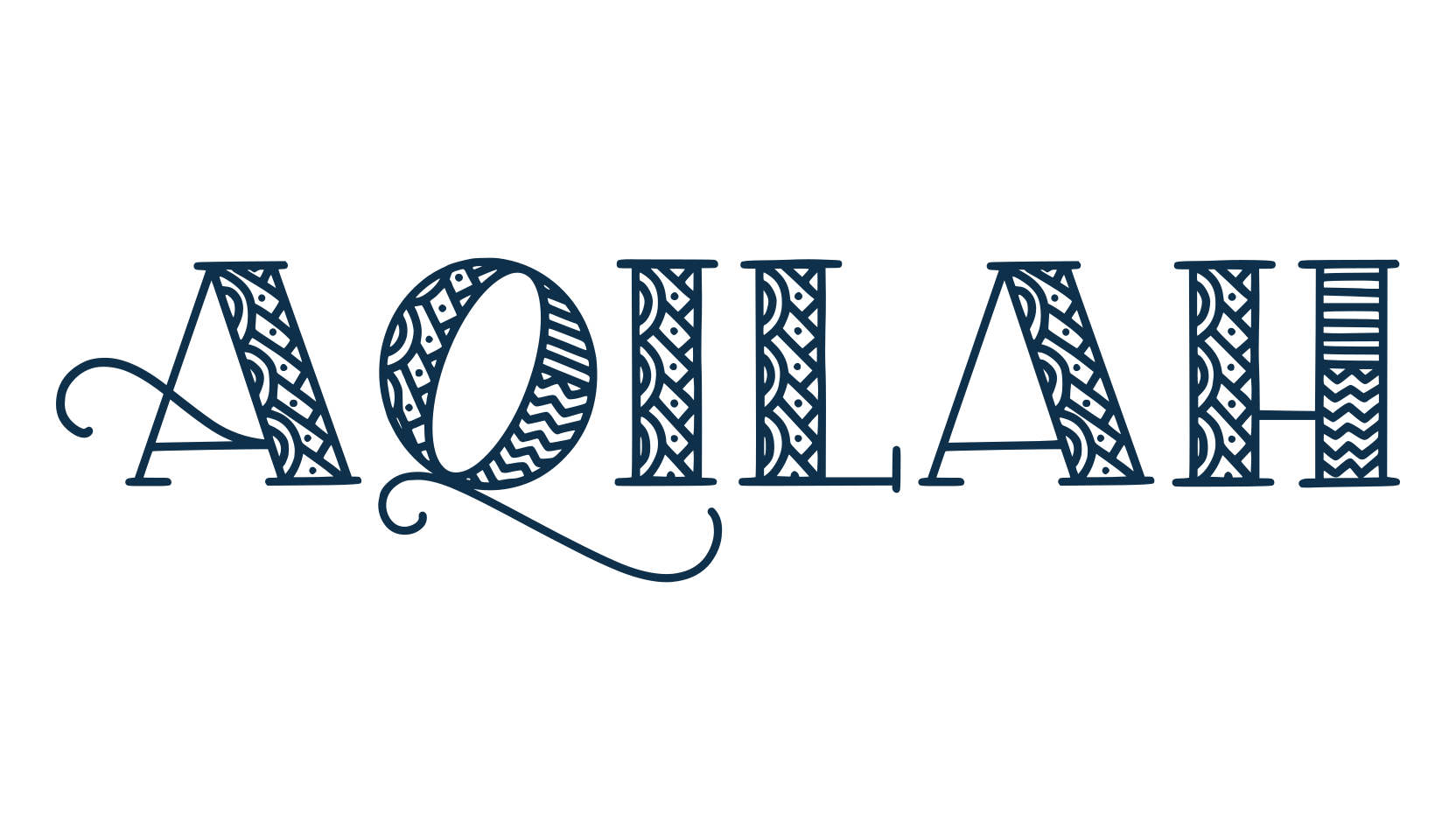 Aqilah, retro font preview