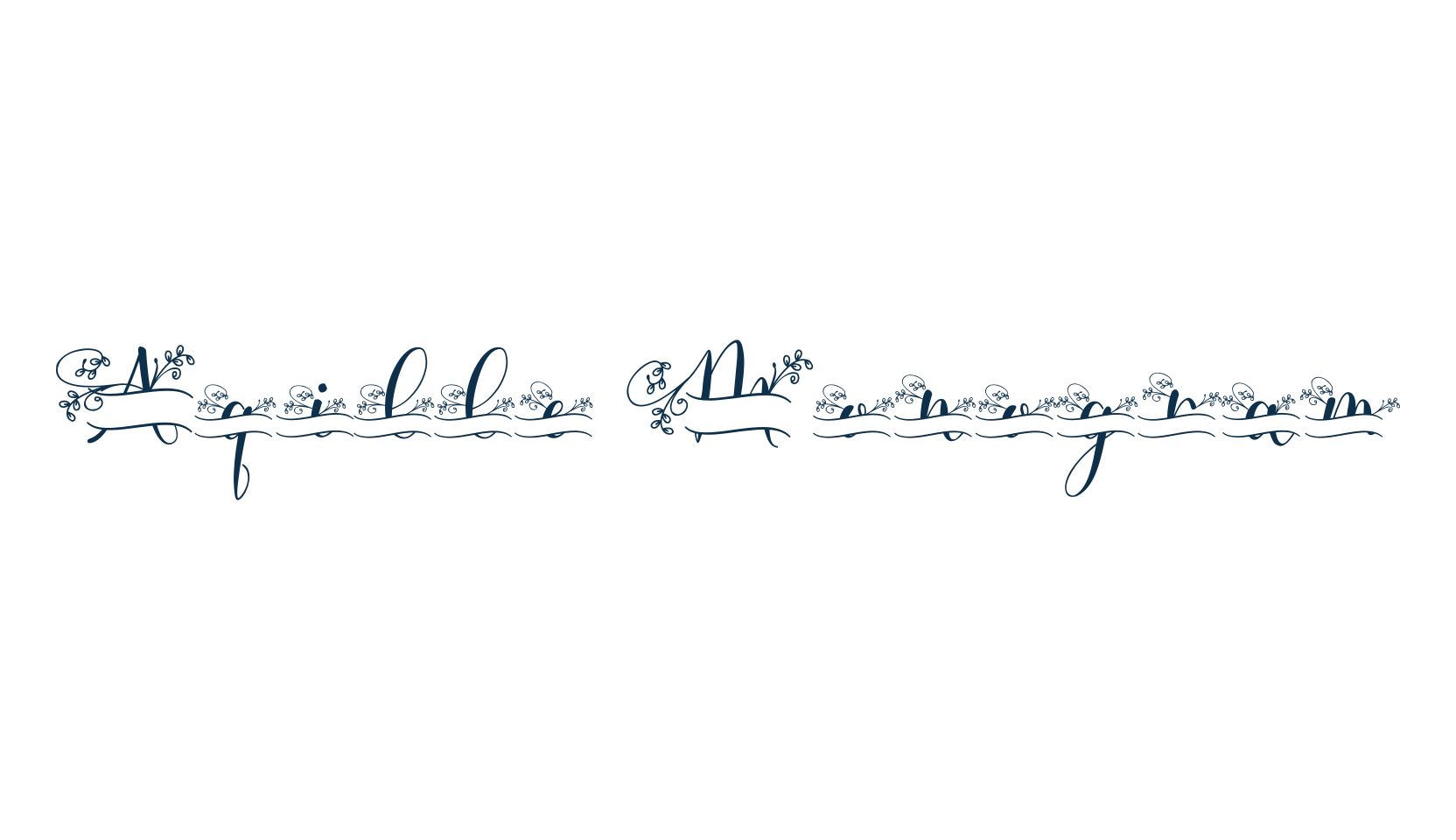 Aqille Monogram, initials font preview