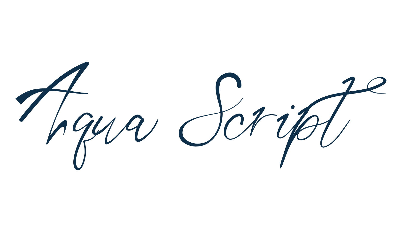 Aqua Script, script calligraphy fancy decorative font preview