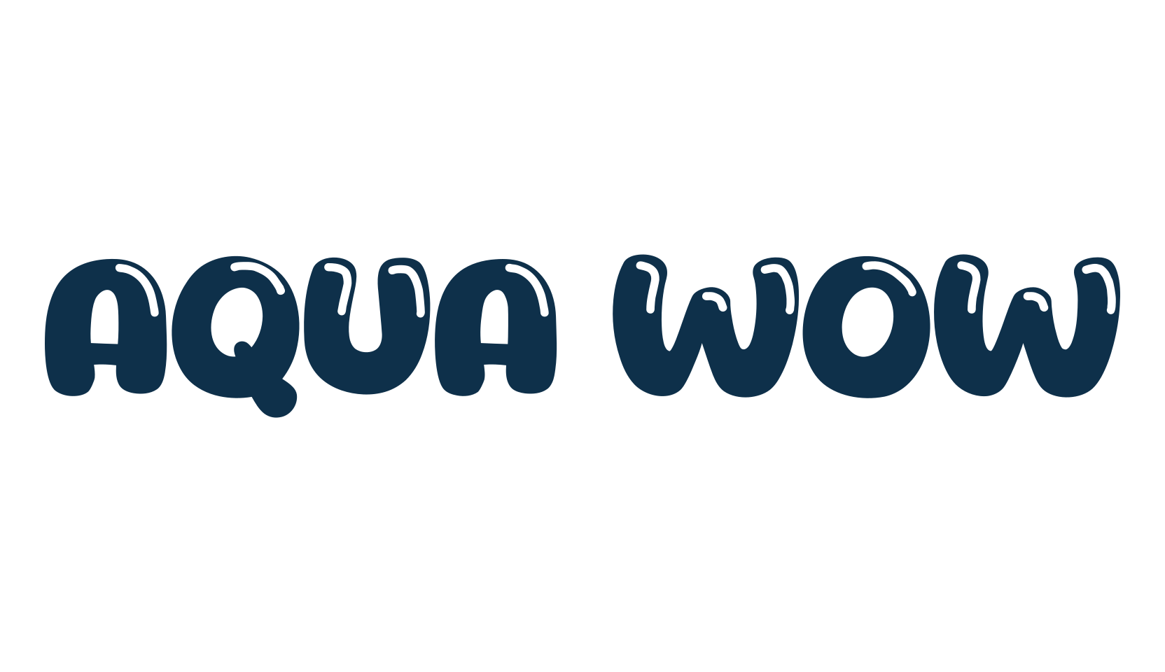 Aqua Wow, fancy cartoon decorative font preview