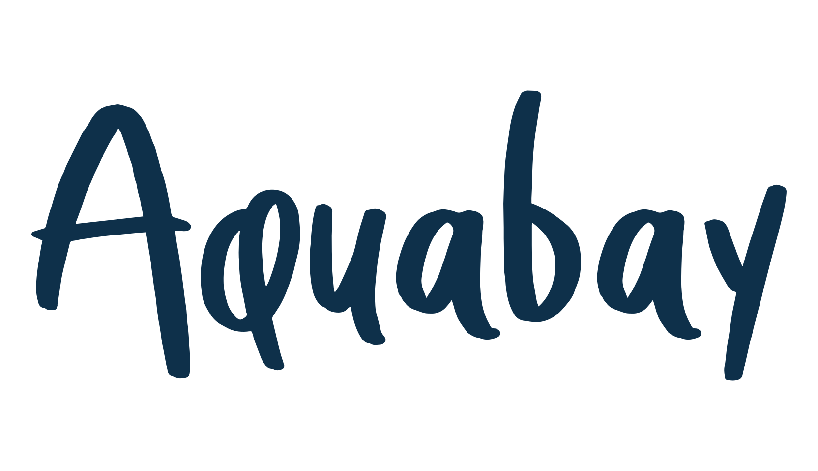 Aquabay, handwriting font preview