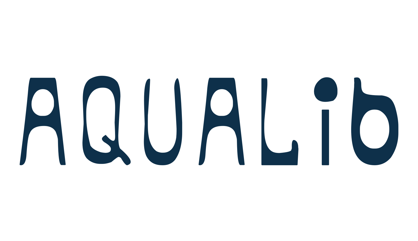 Aqualib, eroded font preview