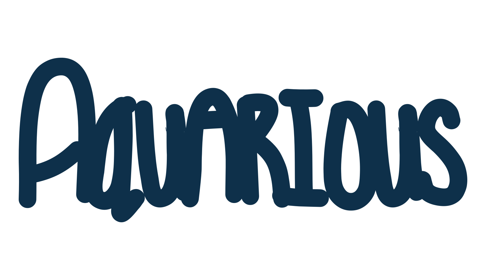 Aquarious, handwriting font preview