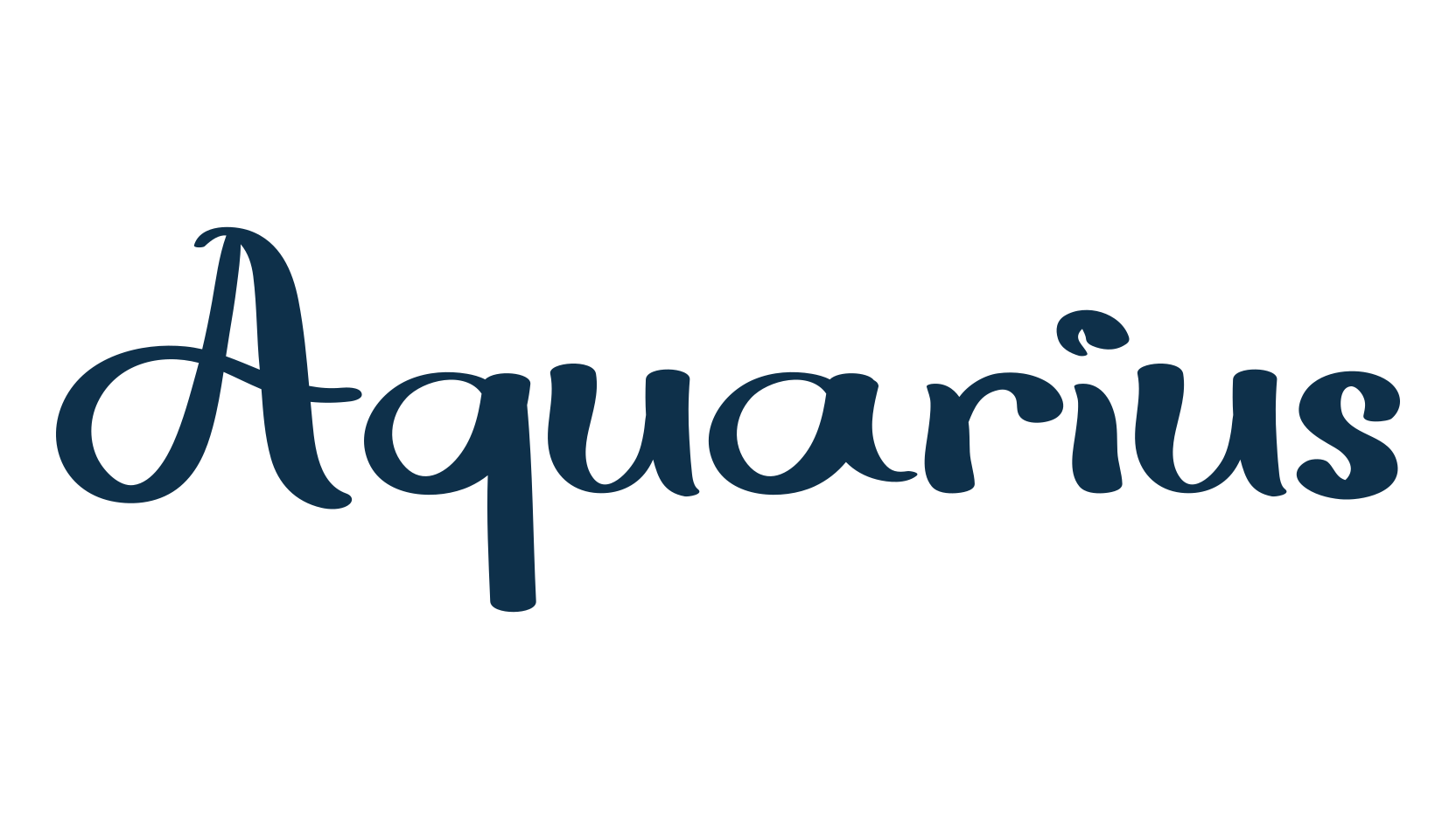 Aquarius, fancy decorative font preview