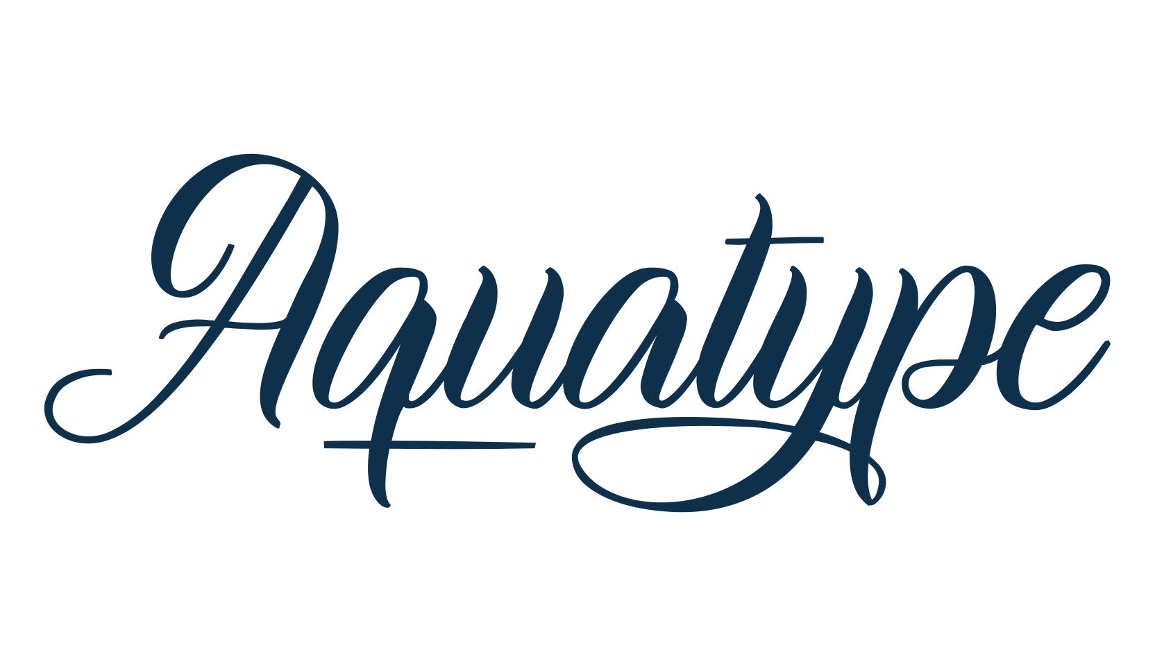Aquatype, script calligraphy fancy decorative font preview