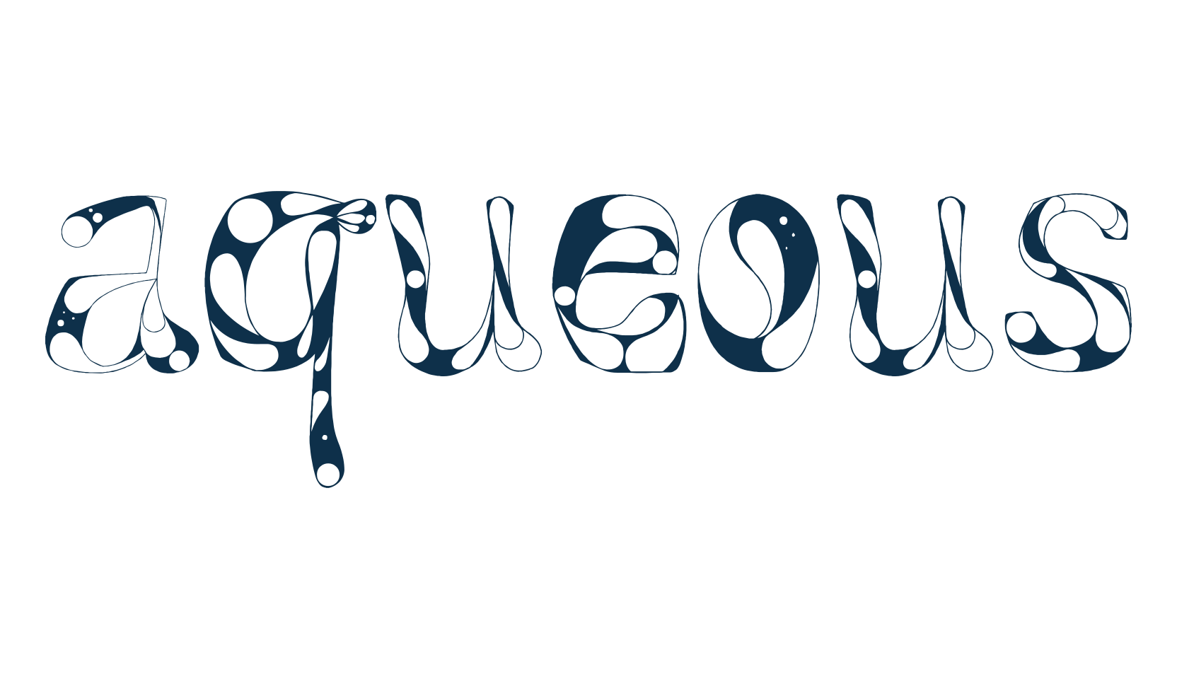 Aqueous, decorative font preview