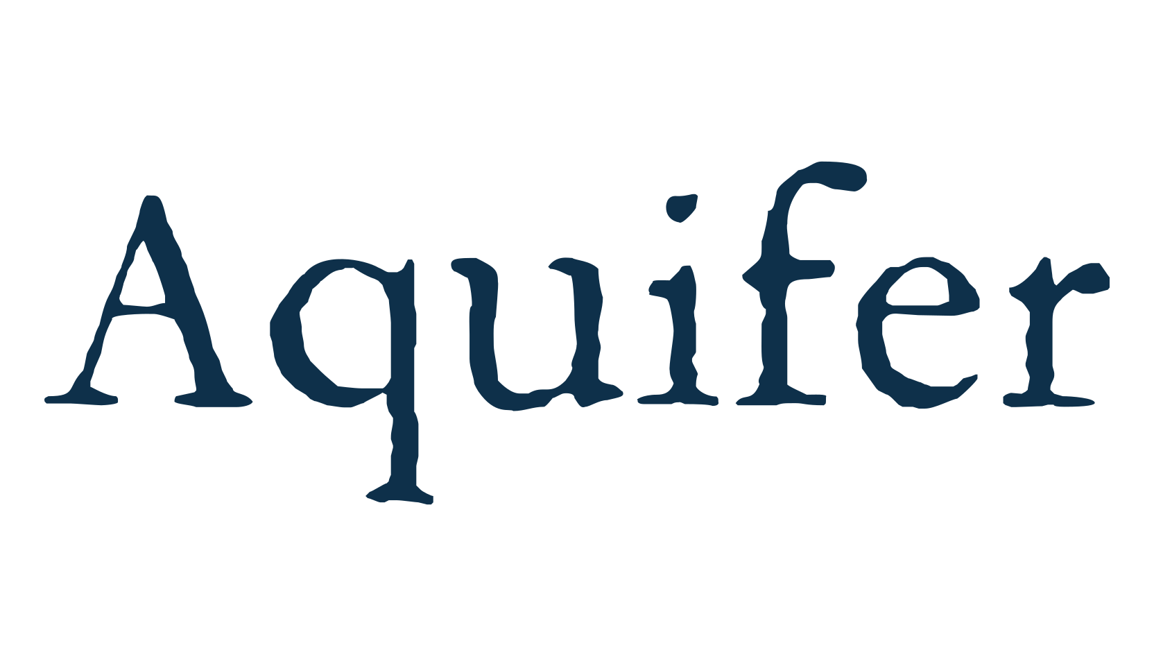 Aquifer, fancy eroded decorative font preview