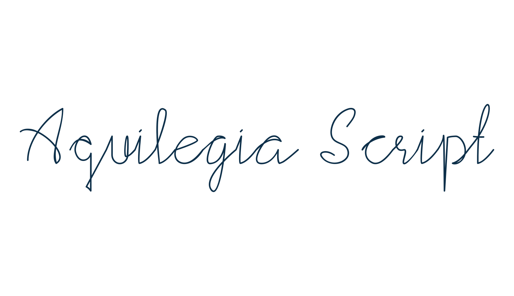 Aquilegia Script, handwriting font preview