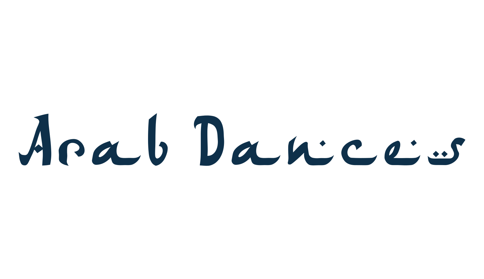 Arab Dances, foreign look arabic font preview