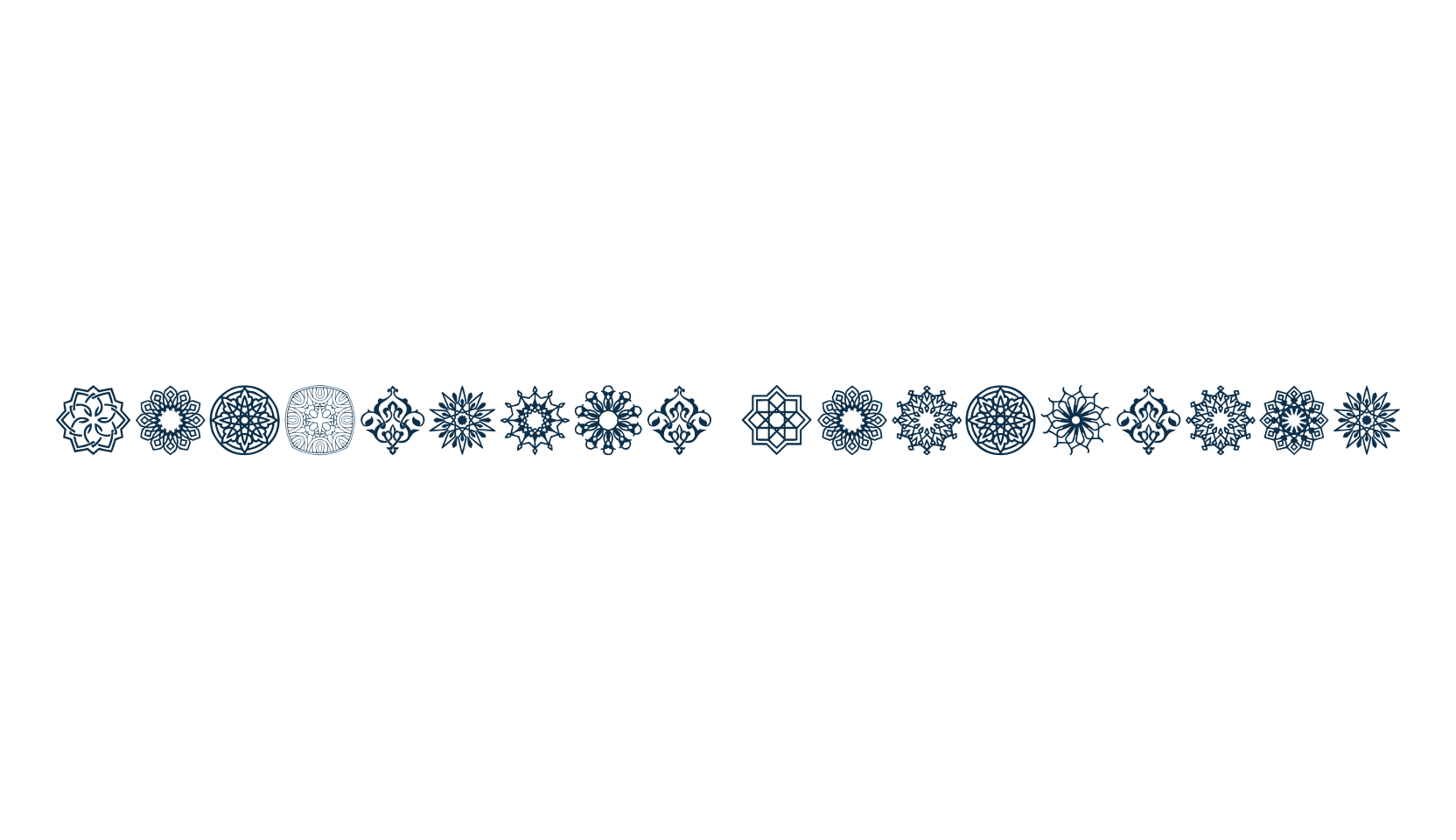 Arabesque Ornaments, display market font preview