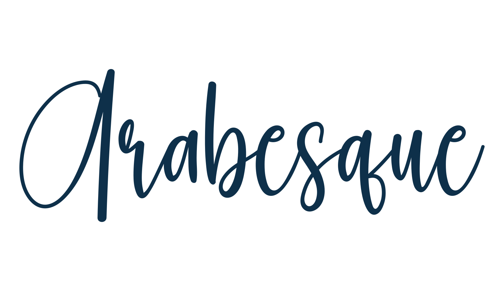 Arabesque, script handwritten fancy decorative calligraphy font preview