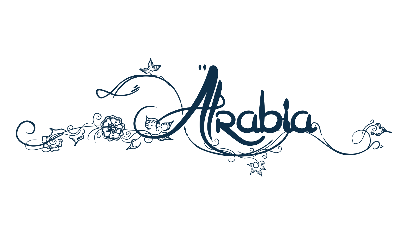 Arabia, fancy various decorative script calligraphy font preview