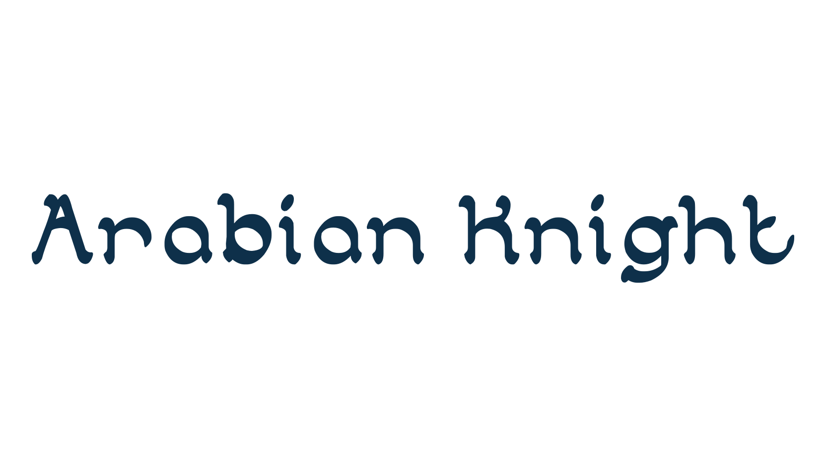 Arabian Knight, arabic font preview