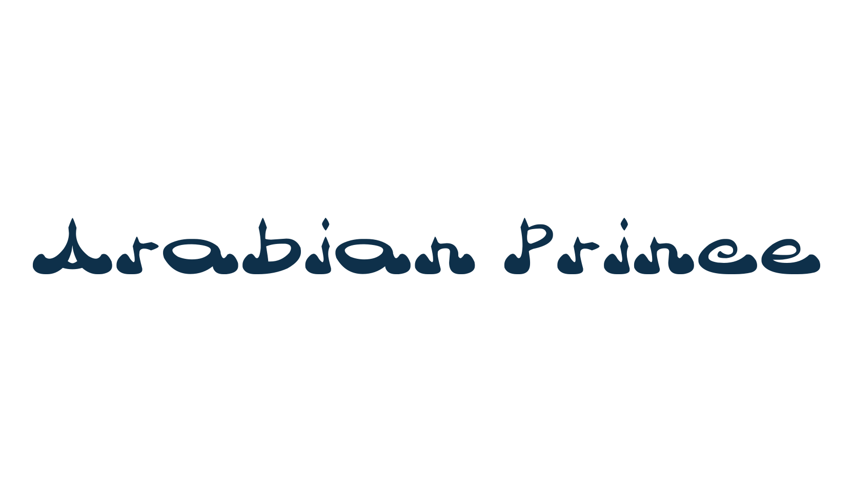 Arabian Prince, arabic font preview