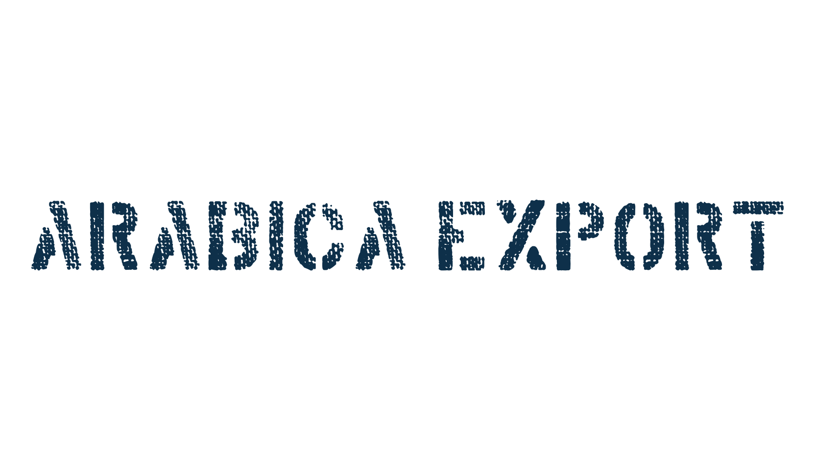 Arabica Export, stencil, army font preview
