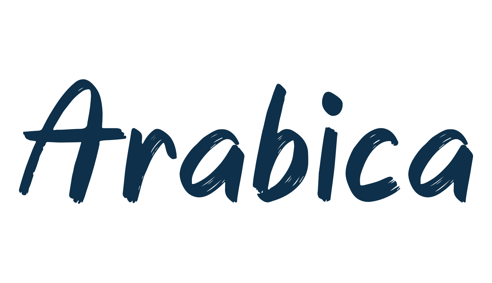 Arabica, script handwritten fancy decorative calligraphy font preview