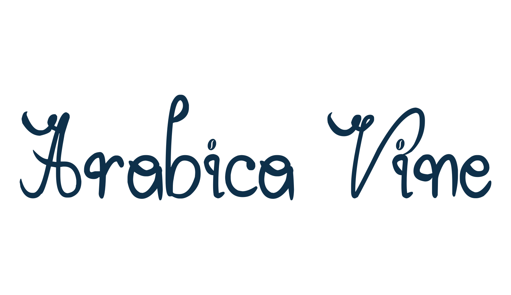 Arabica Vine, various font preview