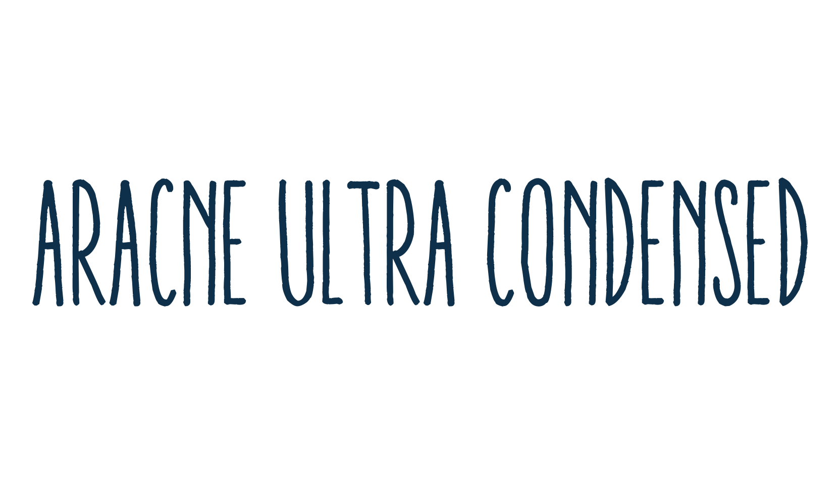 Aracne Ultra Condensed, script handwritten fancy decorative calligraphy font preview