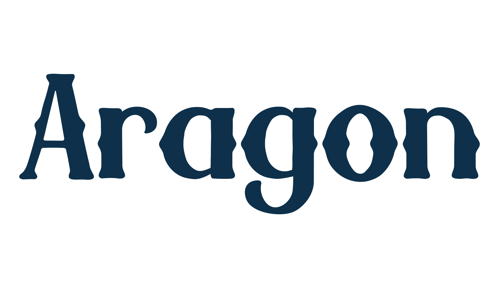 Aragon, retro font preview