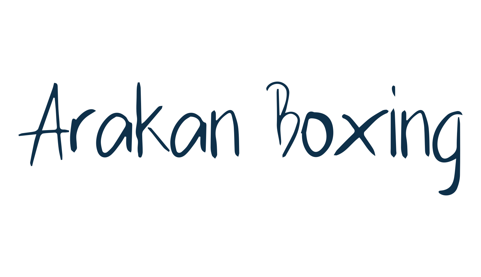 Arakan Boxing, script handwritten fancy decorative calligraphy font preview