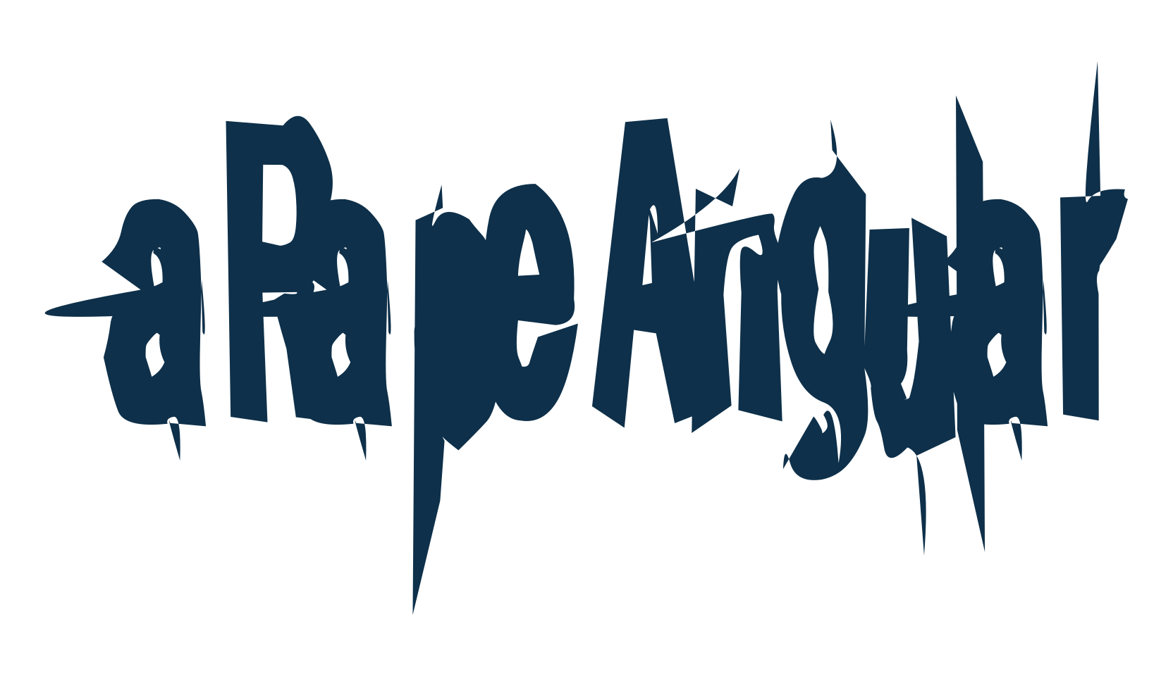 aRape Angular, fancy destroy decorative font preview