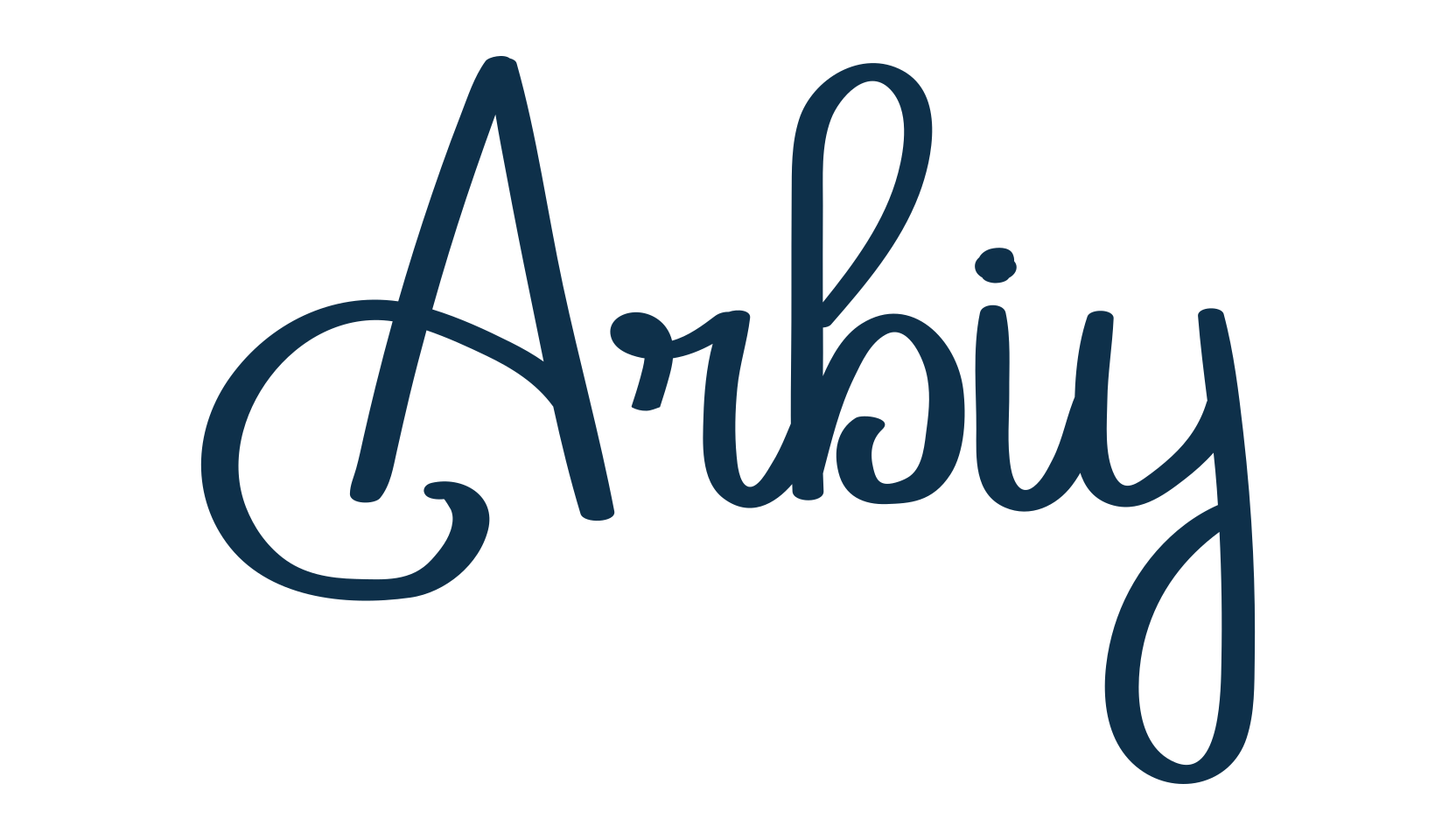 Arbiy, handwriting font preview