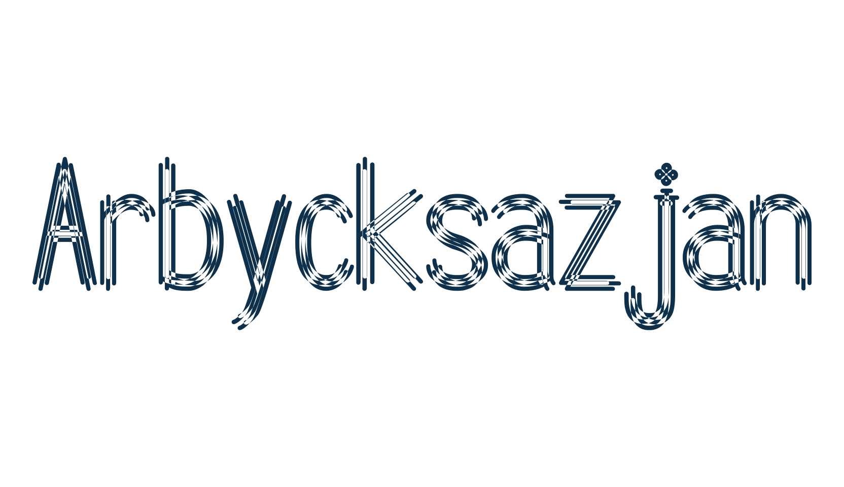 Arbycksazjan, fancy decorative font preview