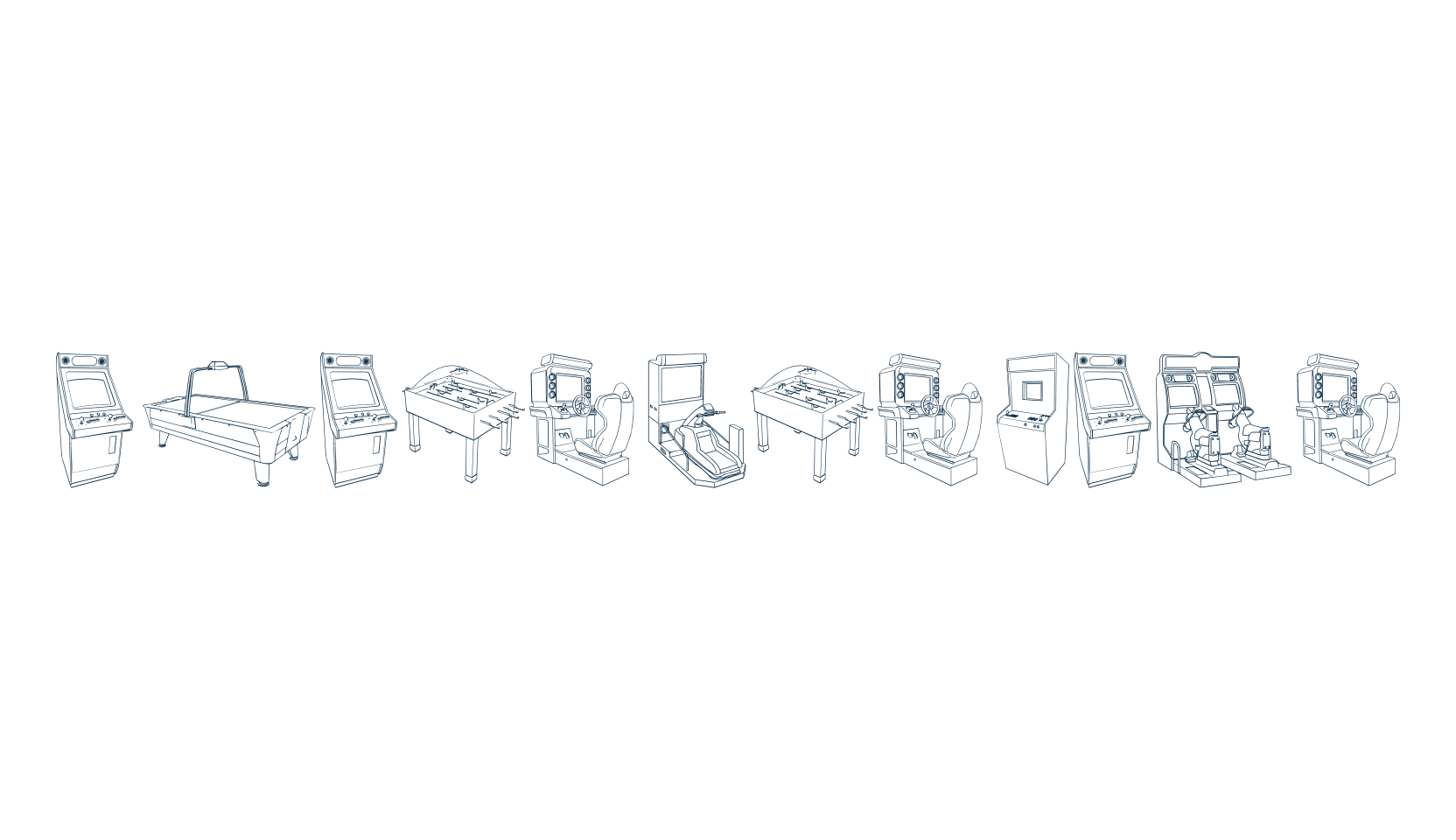 Arcade Video Games, display market font preview