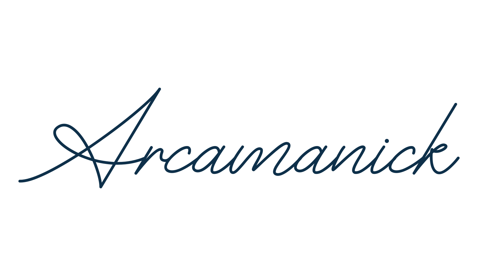 Arcamanick, script handwritten fancy decorative calligraphy font preview