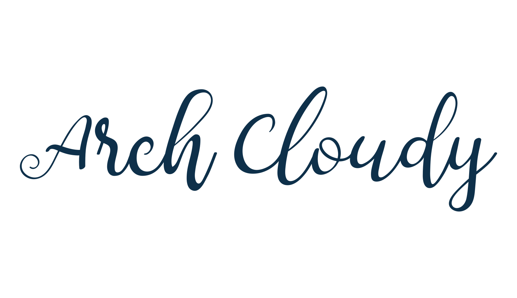 Arch Cloudy, fancy decorative font preview