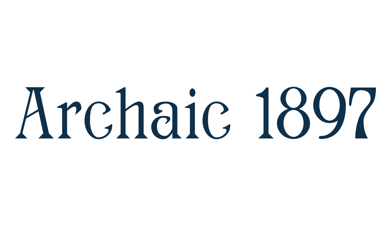 Archaic 1897, fancy retro decorative font preview