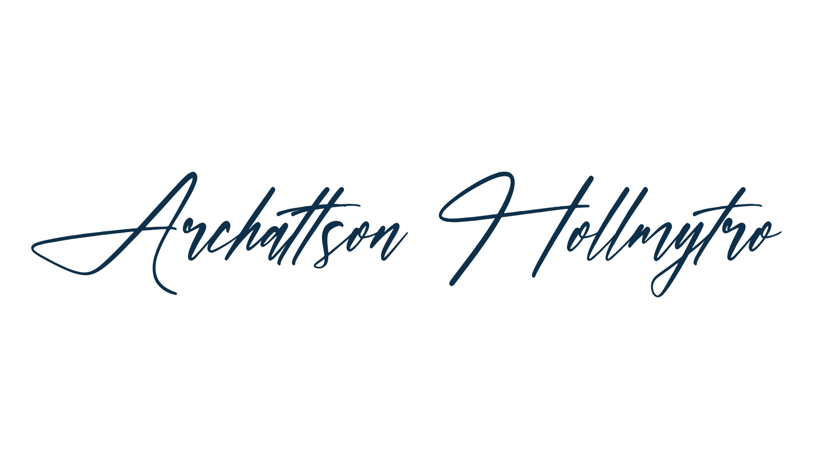 Archattson Hollmytro, script handwritten fancy decorative calligraphy font preview