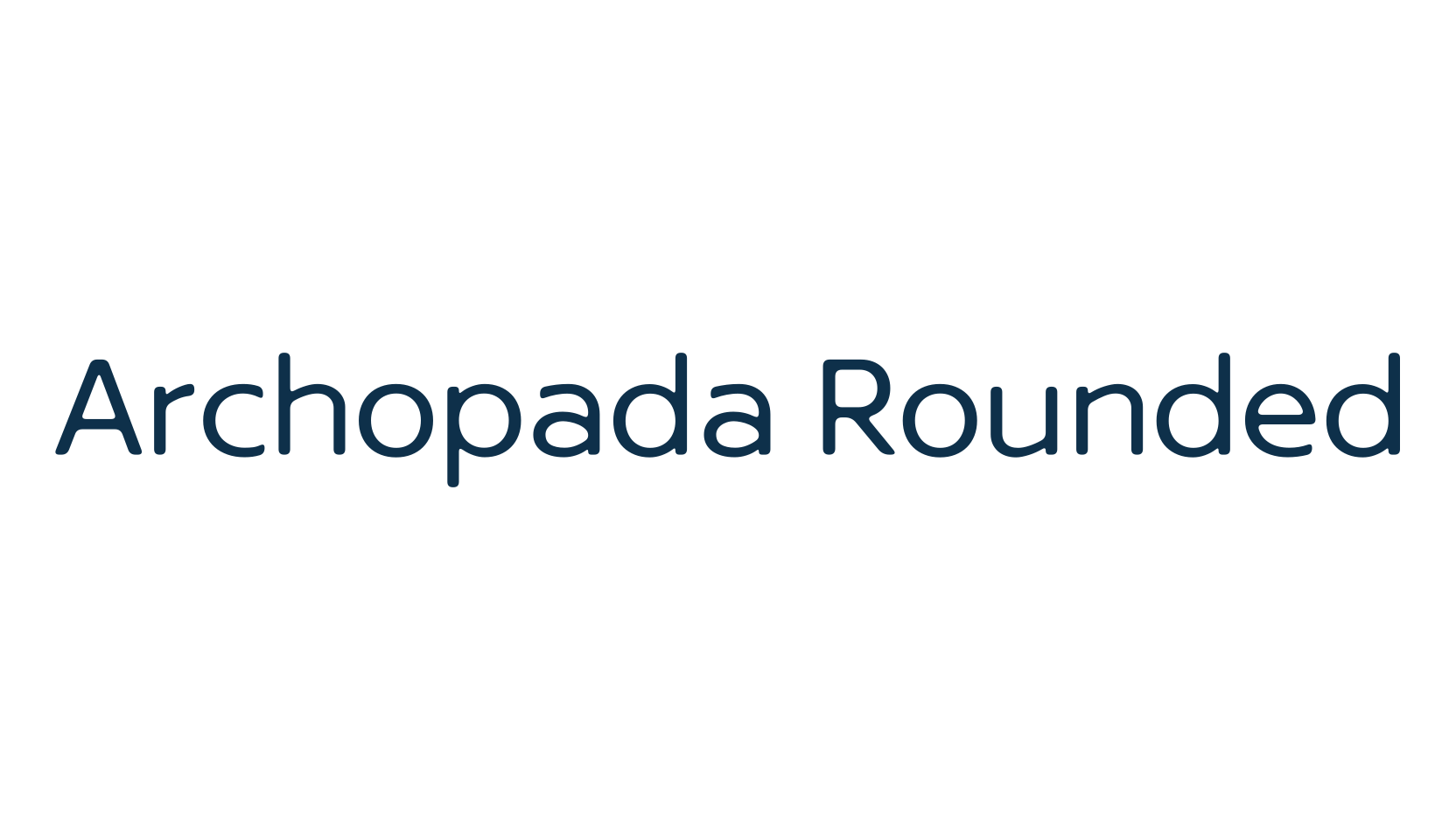 Archopada Rounded, basic sans serif font preview