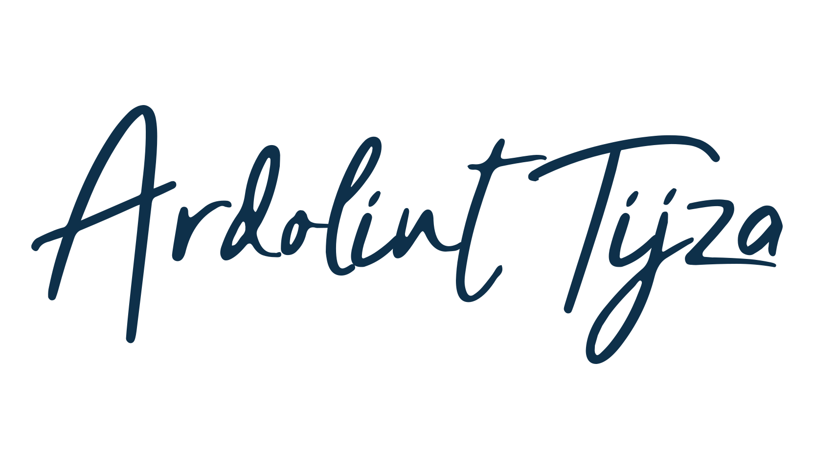Ardolint Tijza, handwriting font preview