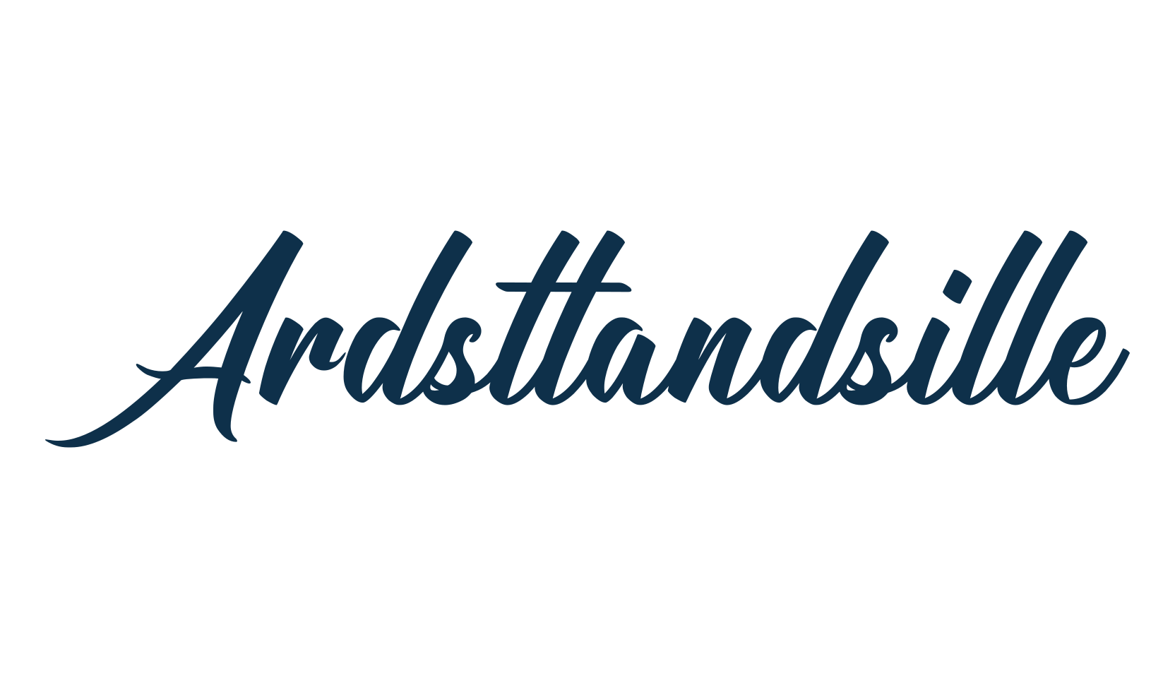 Ardsttandsille, script calligraphy fancy decorative font preview