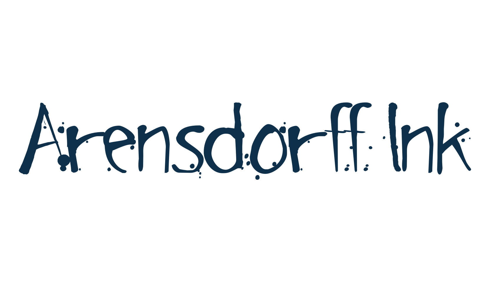 Arensdorff Ink, script brush fancy decorative calligraphy font preview