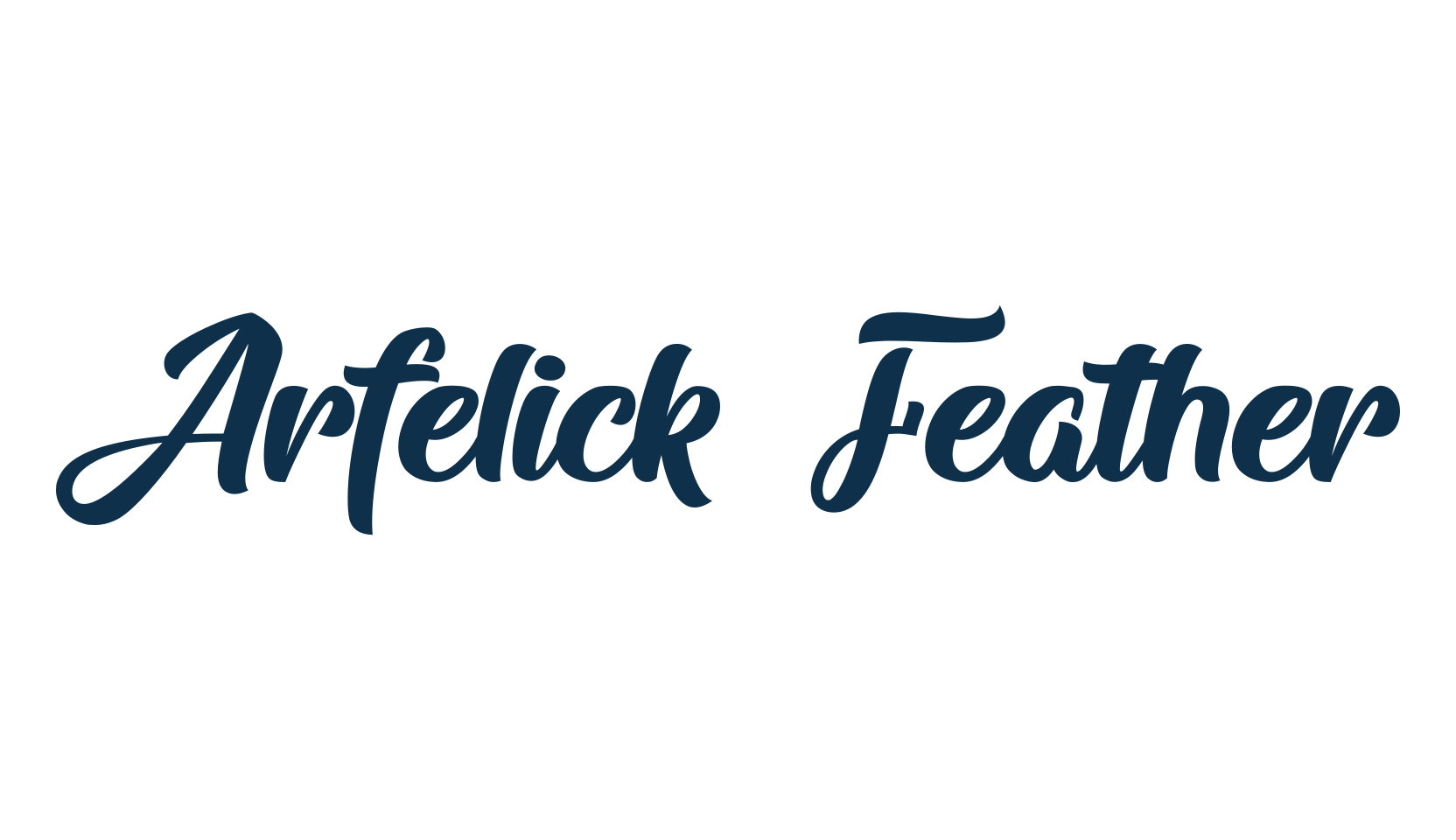 Arfelick Feather, various font preview