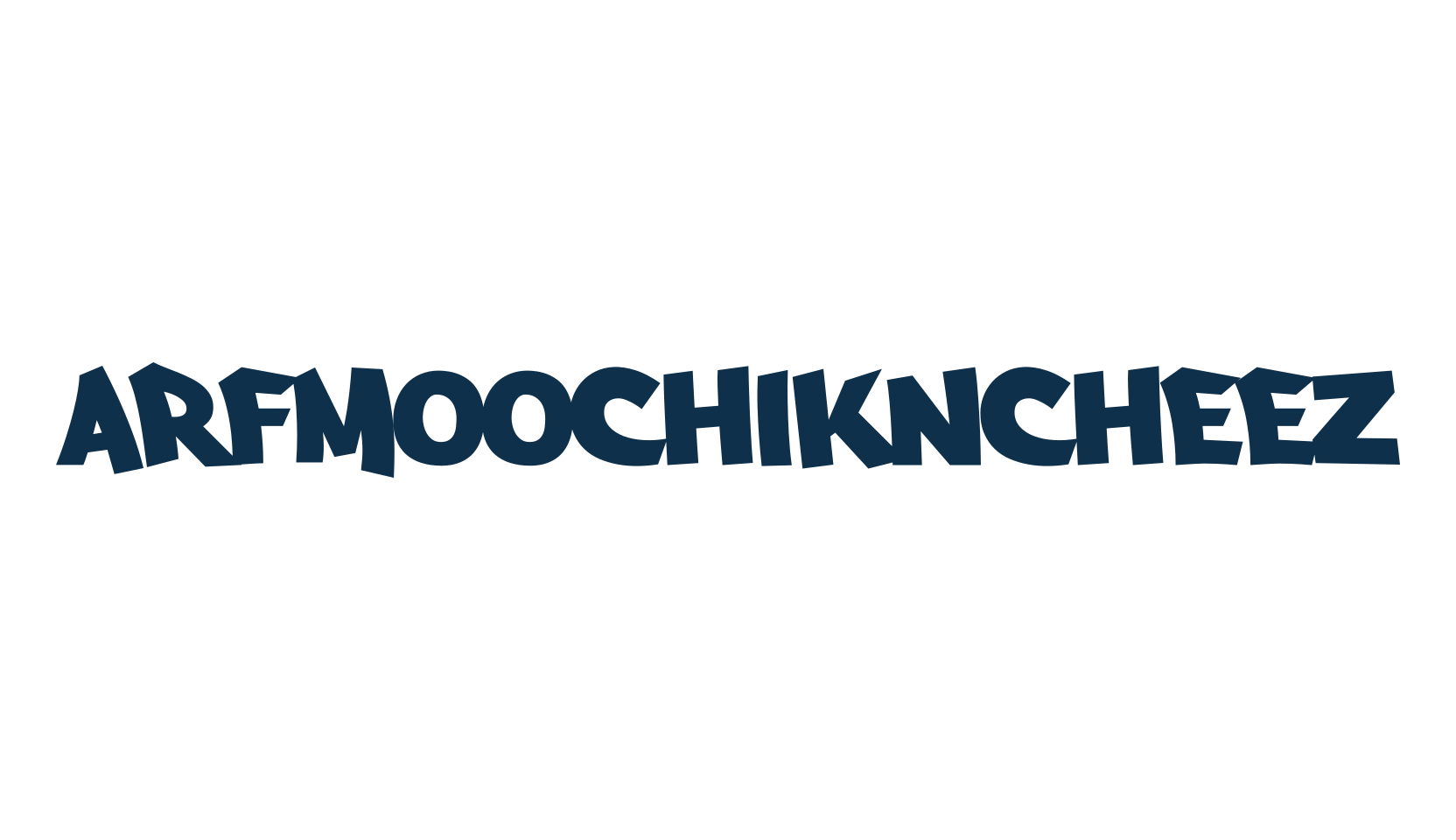 Arfmoochikncheez, cartoon font preview
