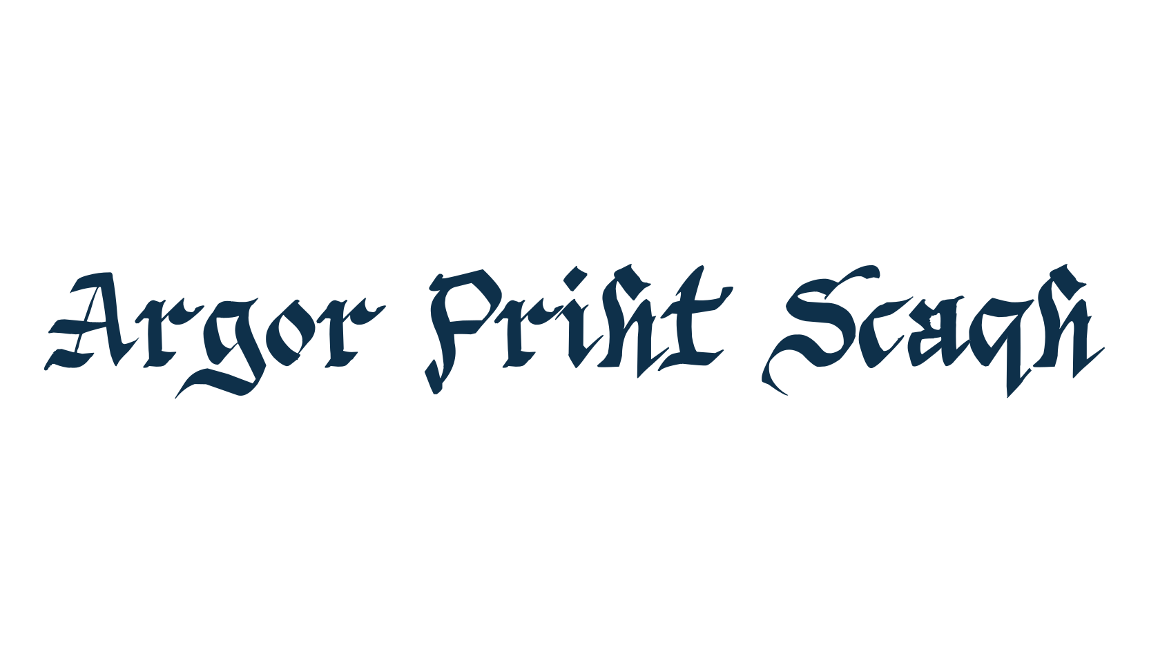 Argor Priht Scaqh, gothic medieval font preview