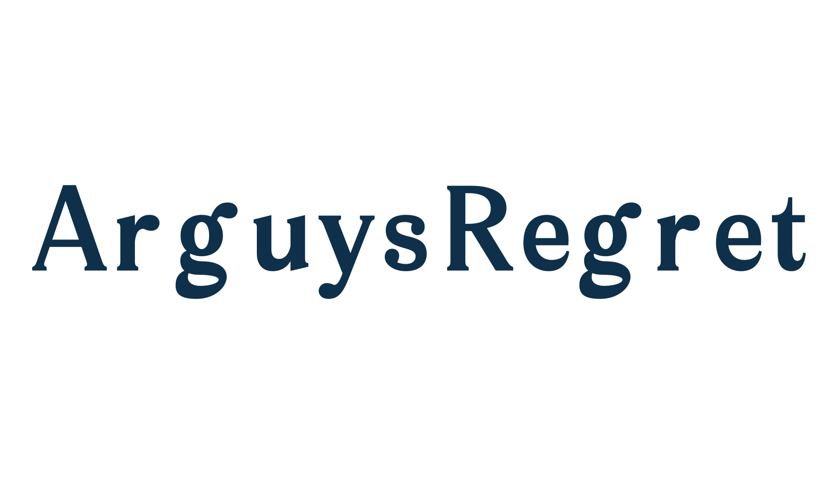 Arguys Regret, basic serif font preview
